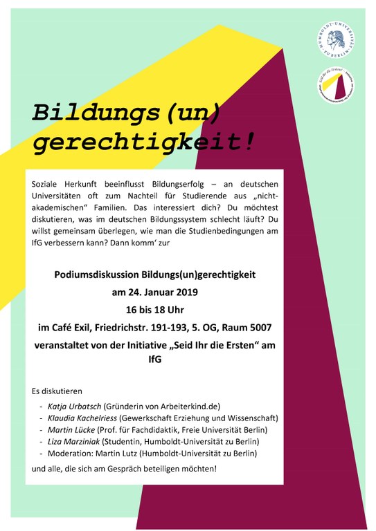 Plakat Podiumsdiskussion