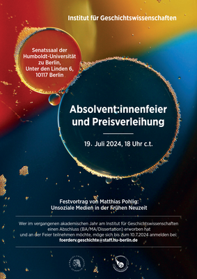 Einladungsplakat Absolvent:innenfeier 2024